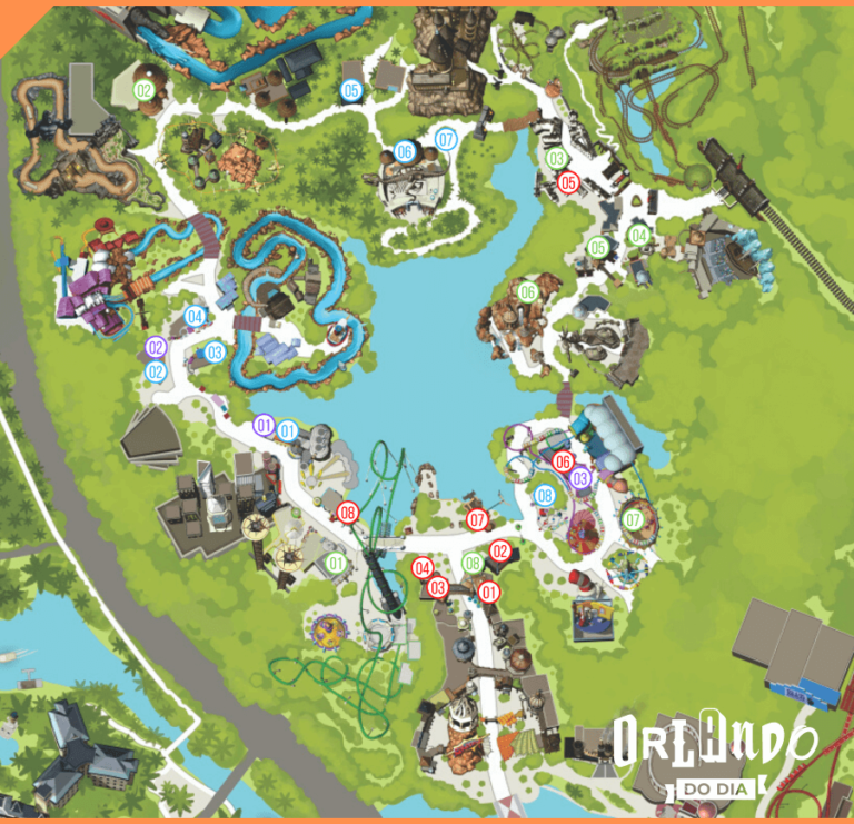 Todos os restaurantes do Islands of Adventure Orlando do dia